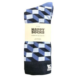Happy Socks 4-Pack Crew Socks, Cotton Blend, One Size